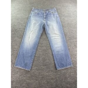 Avirex Jeans Men 38x34 Blue Denim Designer Regular Fit Wide Baggy Streetwear y2k